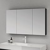 doporro Spiegelschrank Wandschrank mit Spiegel in matt Anthrazit 120x70 cm Hängeschrank...