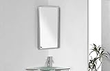 soak Moderner Eckschrank / Eckspiegel für das Badezimmer - Spiegelschrank aus Edelstahl - 60 x 30...