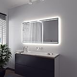 SARAR Badspiegel Spiegel Badezimmerspiegel mit integriertem LED-Beleuchtung 160x80 cm Made in...