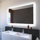 SARAR Badspiegel Spiegel Badezimmerspiegel mit LED-Beleuchtung 100x80cm Made in Germany Wandspiegel...