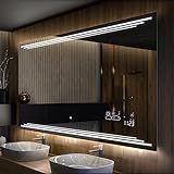 Artforma Badspiegel 100x80 cm mit LED Beleuchtung - Wählen Sie Zubehör - Individuell Nach Maß -...