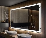 Artforma Badspiegel 100x70 cm mit LED Beleuchtung - Wählen Sie Zubehör - Individuell Nach Maß -...