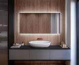 Artforma Badspiegel 120x70 cm mit LED Beleuchtung - Individuell Nach Maß - Beleuchtet Wandspiegel...