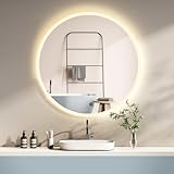 HOKO® Badspiegel 60cm ULM, mit ANTIBESCHLAG SPIEGELHEIZUNG, Badezimmerspiegel rund mit LED...