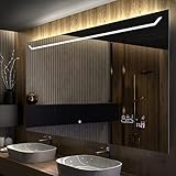 Artforma Badspiegel 140x80 cm mit LED Beleuchtung - Wählen Sie Zubehör - Individuell Nach Maß -...